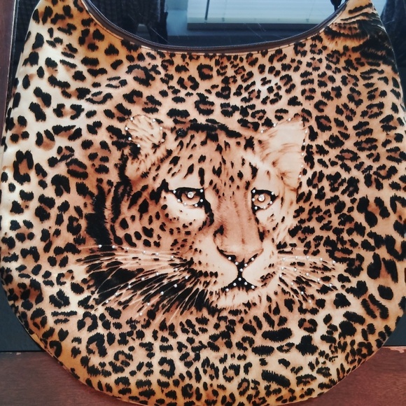 Leopard Print Purse Tote Shoulder Bag - Picture 7 of 16